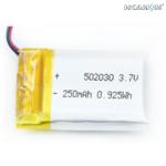 Long Lifespan NCM Battery Cells 0.925Wh 502030 601535 3.7V 250mAh Durable