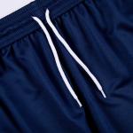 Polyester Fabric Plain Soccer Jerseys Casual Short Sleeved Blue V Neck