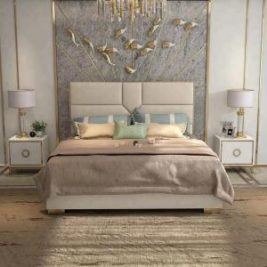 Quality Solid Wood Slat Double Standard Bed wholesale