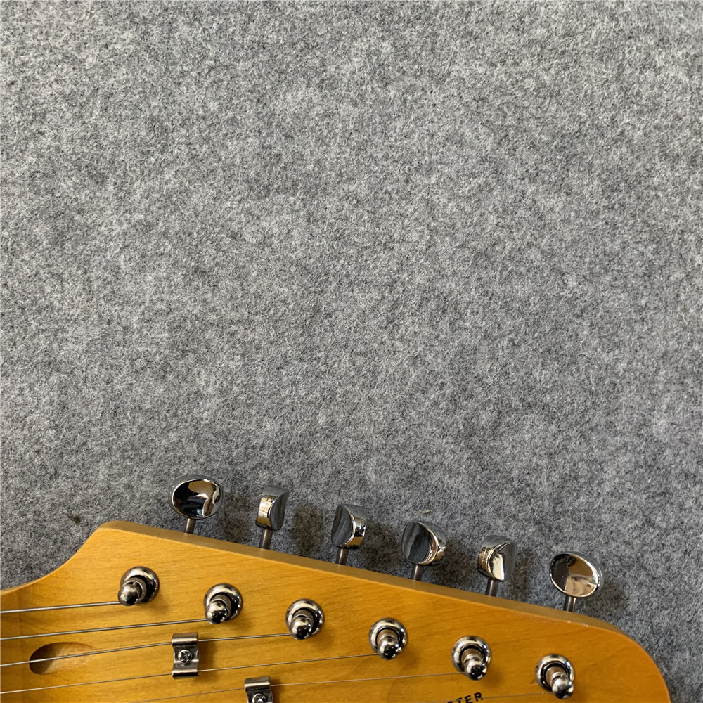 High Quality Electric Guitar Relic Retro Strat Electric Guitar with Pink Flower Color free shipping