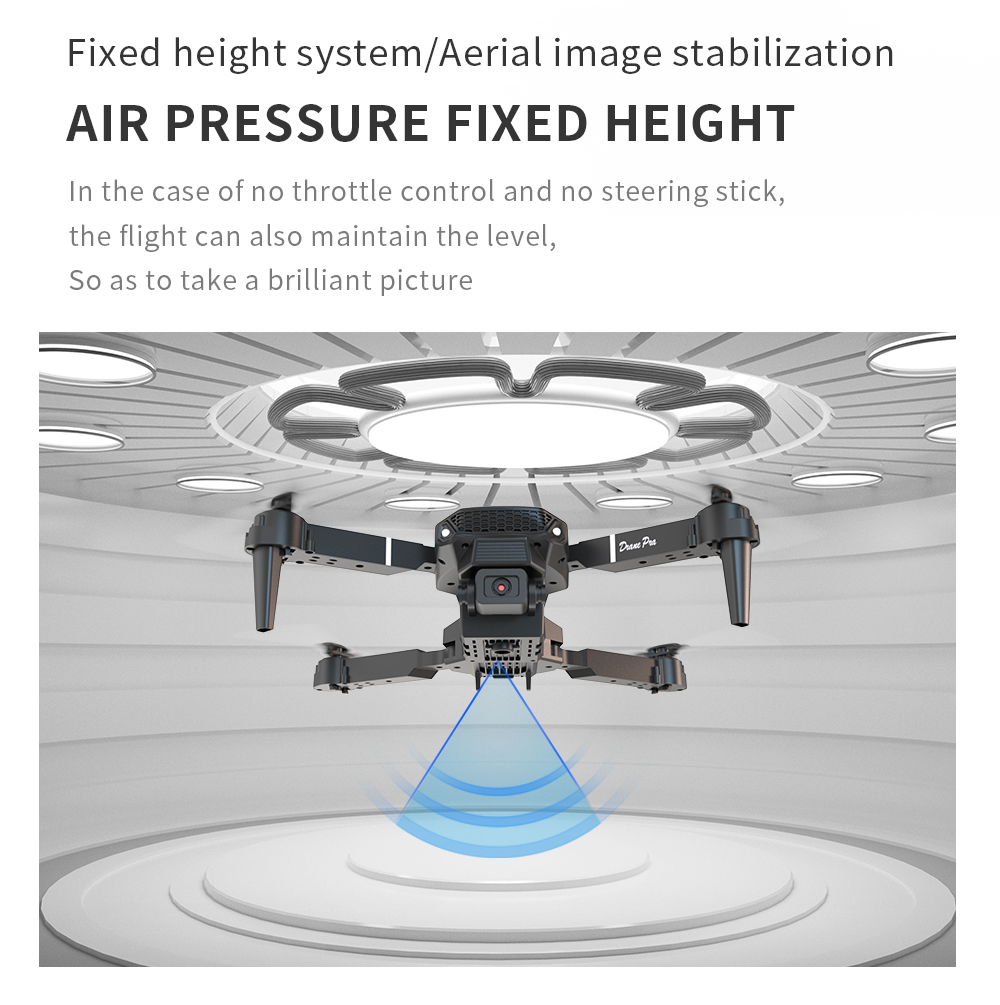 Professional Portable Drone E88 Pro with Dual Camera 4k 8k Wifi Fpv Quadcopter 3.7V 1800mAH Lithium Battery Capacity