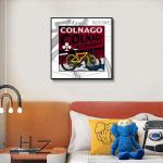 Home Office Hotel Decoration Modern Vintage Metal Bicycle Hanging Painting with