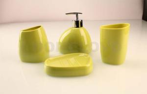Quality Cute 4 piece Plastic Bathroom Set / Accessories for Commercial Use wholesale
