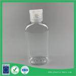 100ml PET transparent cover plastic flat bottle of hand sanitizer alcohol empty
