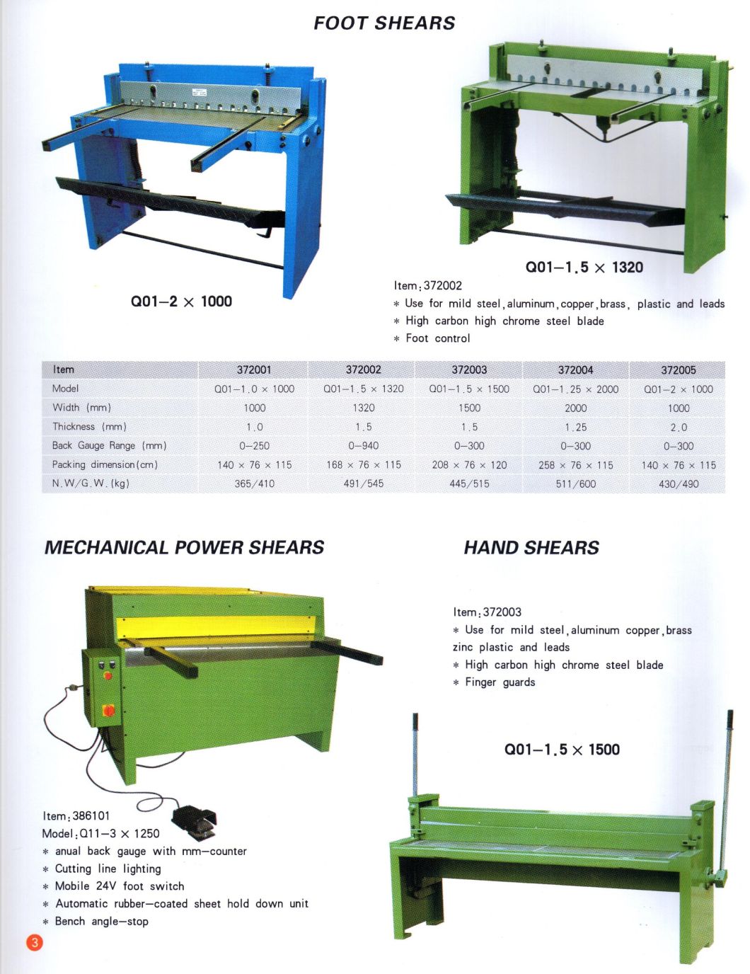 Foot Control Metal Cutting Shear Bending Machine
