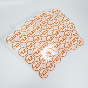 Quality Glossy Custom Retail Labels BOPP Film Price Tag Adhesive CMYK Circle Sticker Labels wholesale