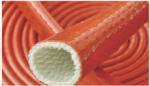 Silicone Coated Fiberglass Sleeving Conduit , High Temperature Flame Retardant