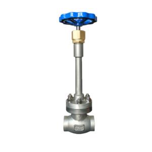 Quality Handwheel Long Stem Cryogenic Globe Valve SS Through Way Type CDJ61F-40P wholesale