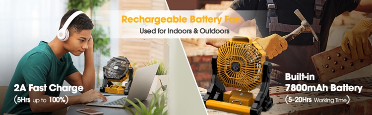Outdoor Portable Large Wind Power Fan Camping With LED Lights USB Charging Table Fan