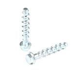 HEX Flange Concrete Screw Anchors Bolt Carbon Steel White Zinc Plated for Heavy