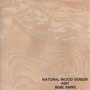 Quality FSC Natural White Ash Burl Veneer Spiral Pattern Grain A Grade For Hotel Decoration thickness 0.5-0.55mm wholesale