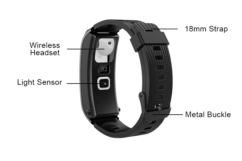 Slider S3 Fitness Watch Sleep Monitor Wristband 1.08 Inch Support Remote Photo