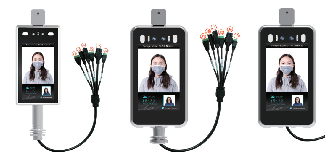 20K Capacity Non Contact Face Recognition Thermometer 37.3℃ Temperature Alarm
