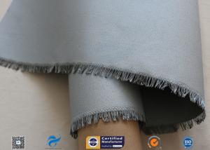 Quality 3732 0.45mm Grey PU Coated Fiberglass Fabric Cloth For Welding Blanket wholesale