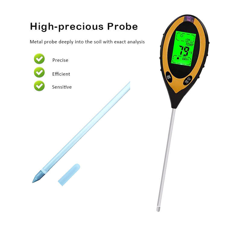 Soil Light Test Range 0-2000 PH Meter Moisture Tester for Potted Plants Gardens 4 in 1