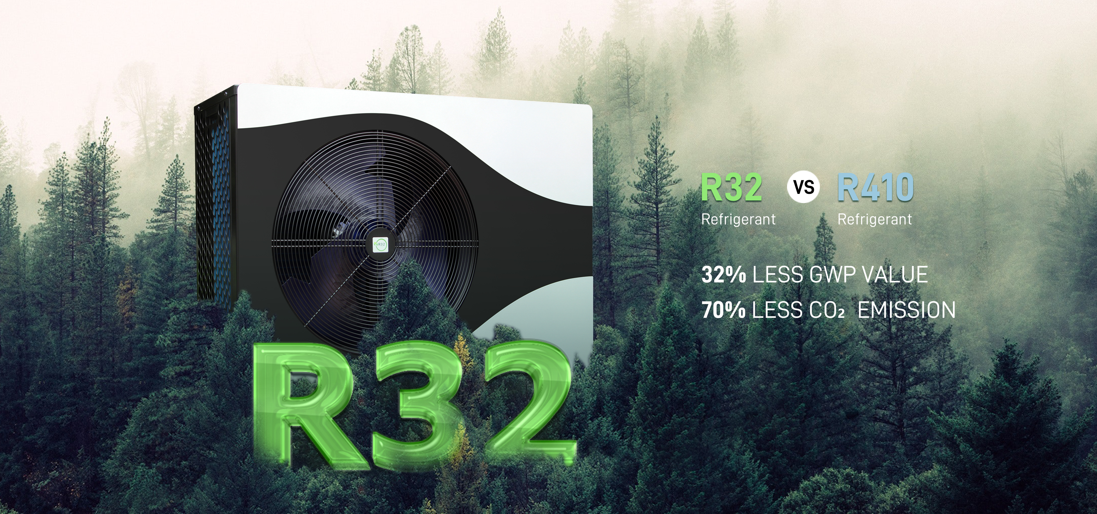 R32 High Performance 6KW/10KW/14KW Air Source Heat Pump For Sustainable Residential And Commercial Climate Solutions