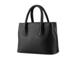 Cotton Lining Women's Tote Leather Handbags Separate Compartments For Storage