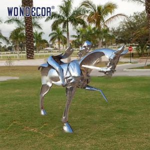 Quality Large Abstract Stainless Steel Horse Sculpture Garden Public Art wholesale