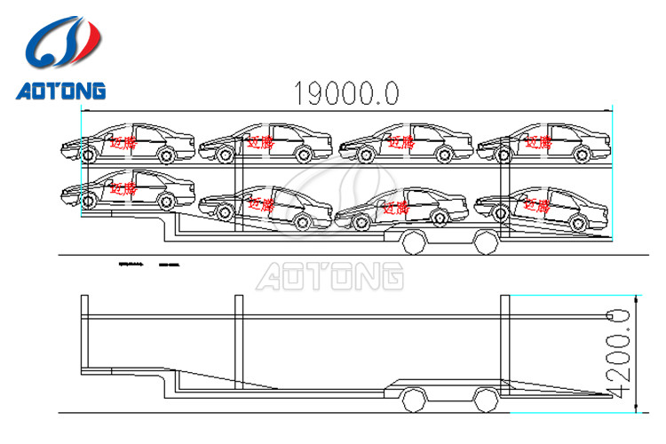 Car Carrier Transport Semi Trailer Car Trailer As Customer's Requirements