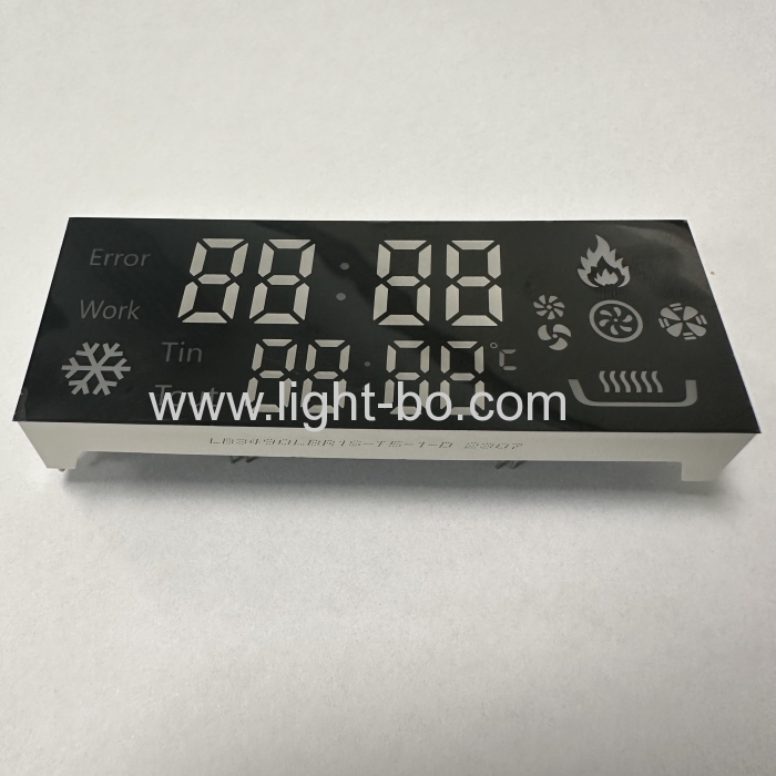 Customized 7 Segment LED Display Common anode Ultra Red/Blue for Gas Cooker Controller