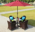Poly Rattan chairs Hotel Aluminium Outdoor Garden Patio chair and table