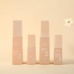 Hot 40ml Square Perfume Bottle Pink Frosted Borosilicate Serum Glass Bottle in