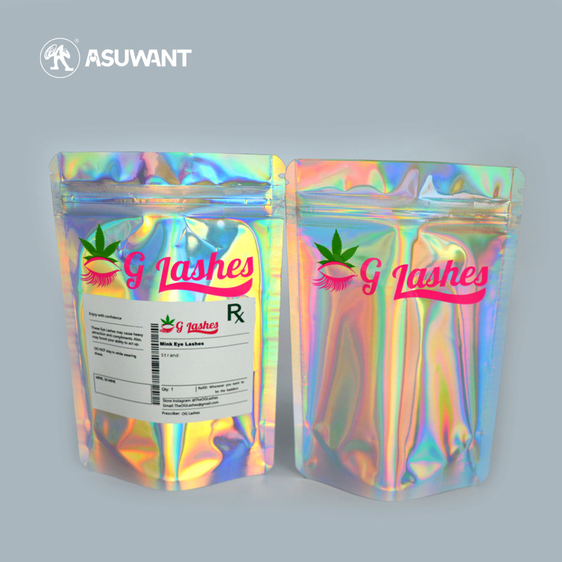 Resealable Stand Up Pouch Smell Proof Zipper Bags Edible Food Packaging