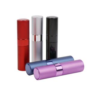 Quality 0.2OZ 6ml Flat Shoulder Perfume Atomizers Round Aluminum Perfume Spray Bottle wholesale