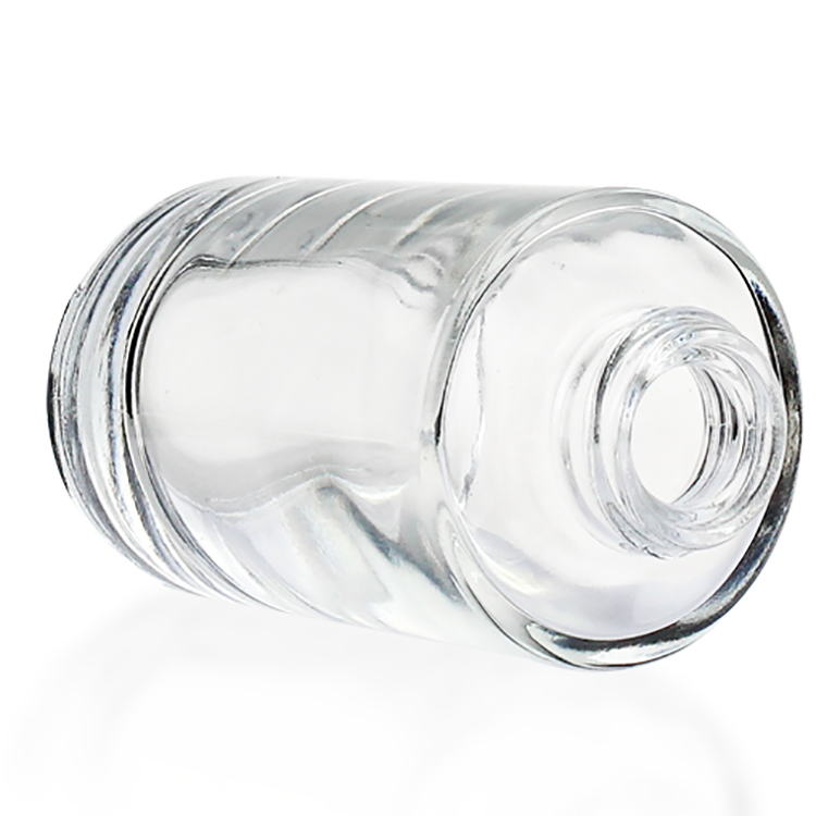 Round Liquid Foundation Bottles Clear 30ml Airless Pump Bottle