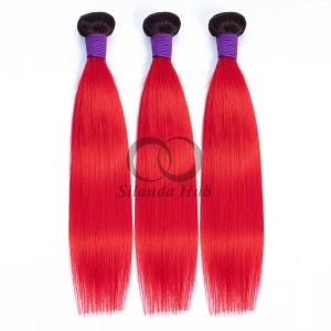 Quality #T1B/Red Straight Remy Human Hair Bundles Sew In Weave Bundles Brazilian Bundle Deals wholesale