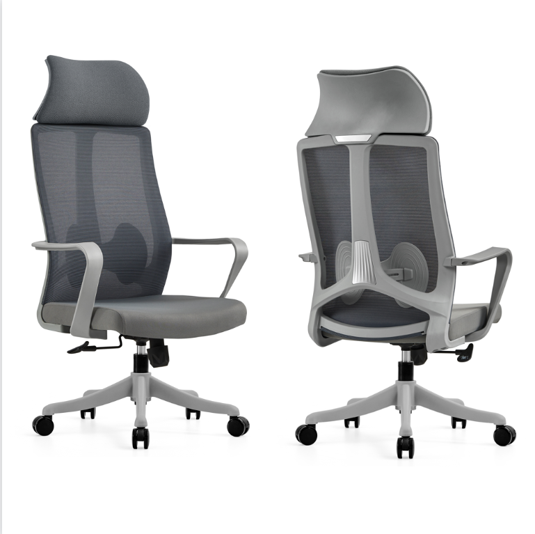 Adjustable Height Mid Back Staff Swivel Mesh Office Chair with Solid Wood Legs Armrest
