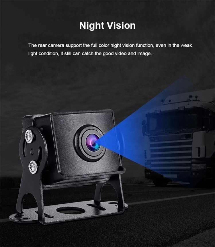 AHD 720P Vehicle Truck 9.66 Inch Screen Dash Cam Recorder DVR 4CH
