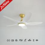 5 Plastic Blade Ceiling Fan With Dimmable Led Light White Black DC Motor low