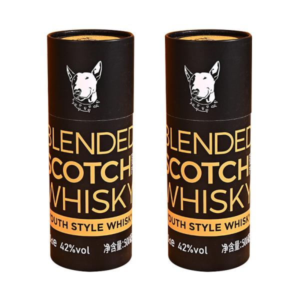 Black Round Kraft Paper Tube Packaging Food Grade Recycled Cylinder Packaging
