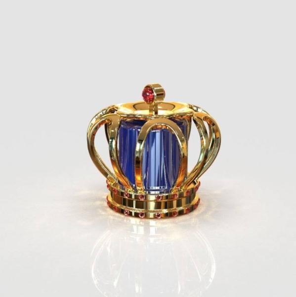 Luxury Gold Crown Metal Perfume Bottle Cap Zinc Alloy Perfume Cap For Crimp Neck