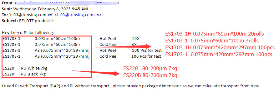 75U Thickness Heat Transfer DTF PET Film Double Single Side Printing