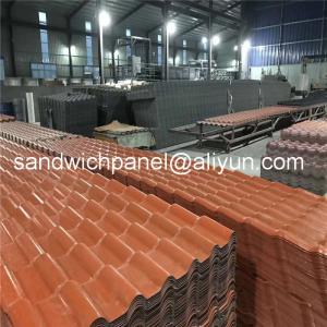 Quality 960mm orange color luxury ASA glazed roof tile with 2.8mm for residential area wholesale