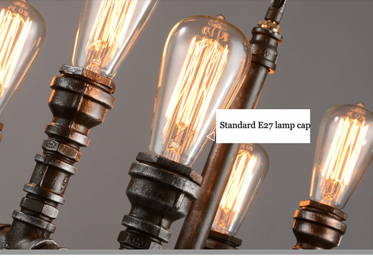 Retro Vintage Chandelier Lighting Living Room Dining Room Coffee Shop Bar Cafe Creative Industrial Lamp(WH-CI-154）