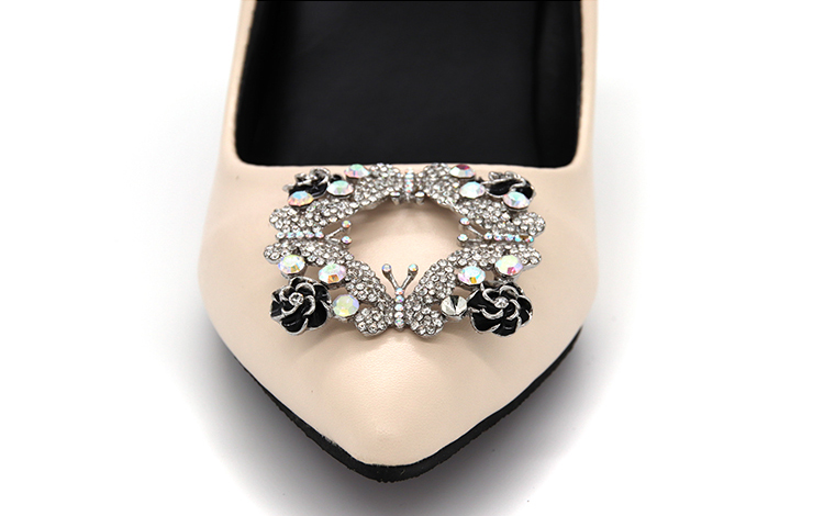 Customized Charming Crystal Decorative Shoe Clips And Charms 60*45mm