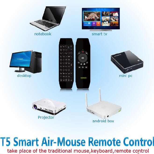 Anti Shake Algorithm Android Air Mouse With IR Function Wireless Keyboard