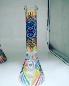 Quality 14 Inches Shisha Water Pipe Transparent Glass Smoking Accessories wholesale