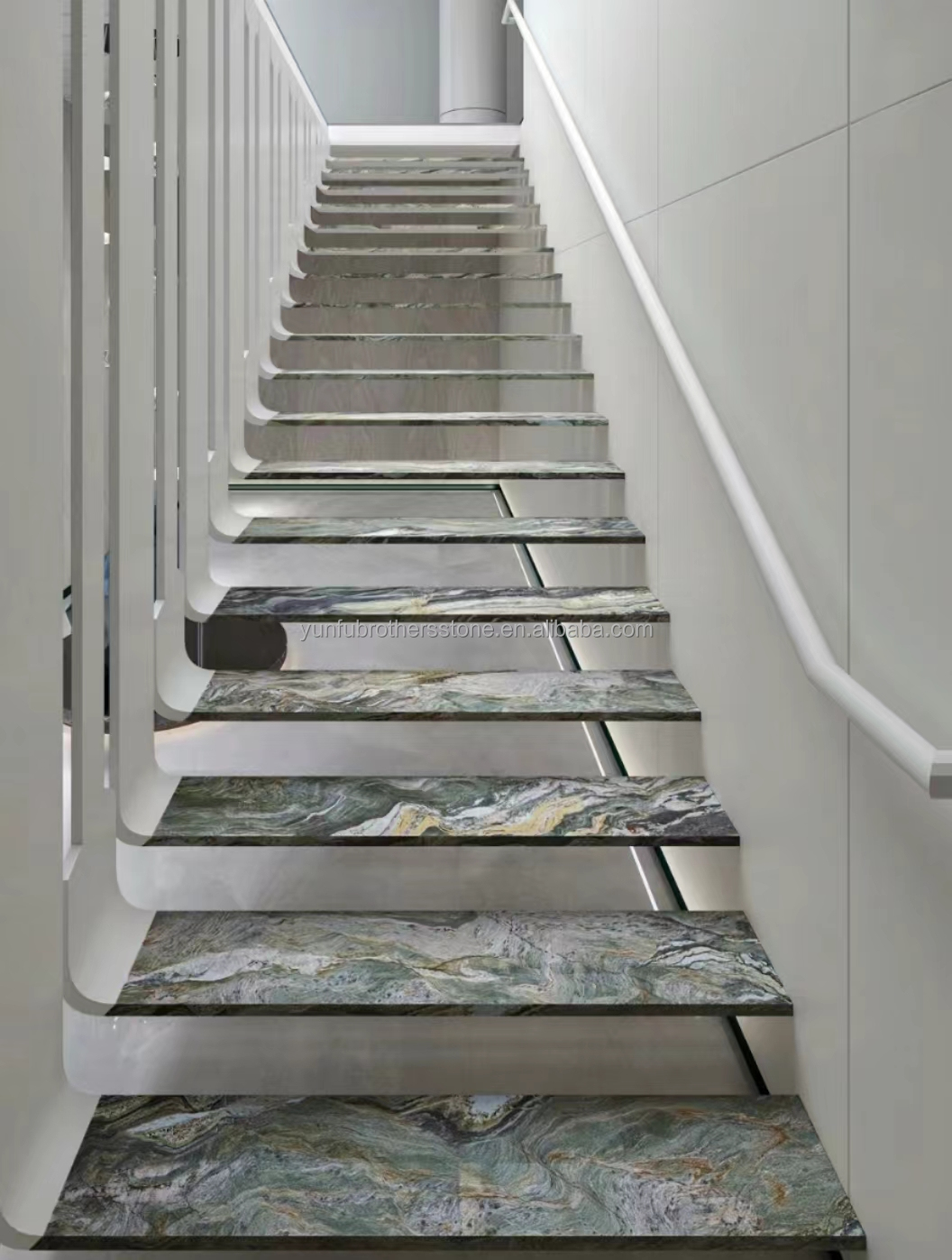 Artificial Stone Stair Material Modern Design Luxury Indoor Non Slip Floor Tiles
