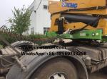 Container Sidelifter Trailer 3 Axle With XCMG 37 Tons Crane For Port Transportat