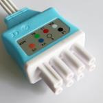 Compatible Nihon Kohden Disposable ECG Cables 3 Lead Medical Use PVC Material
