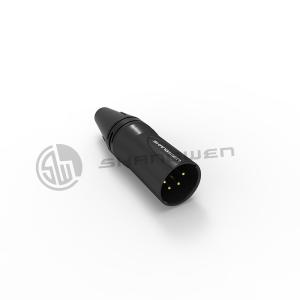 Quality 7.5A XLR Connector Electrical Black Audio 4 Pin Connector Male Plug wholesale