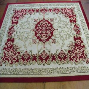 Quality Star Hotel Carved Handmade Wool Rugs Round Shape Hand Tufted Technics wholesale