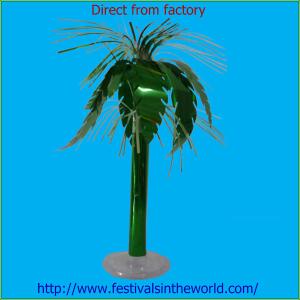 Quality palm tree table PVC centerpiece for party wholesale