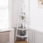 Space Saving 15kg Trapezoidal Wooden Corner Bookshelf