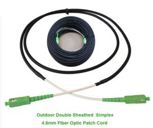 China Double Sheathed Simplex Single Mode Fiber Jumper Cables 4.6mm on sale