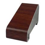 Solid Wood Handrail Aluminum Profiles Luxury Villa Curved Spiral Staircase